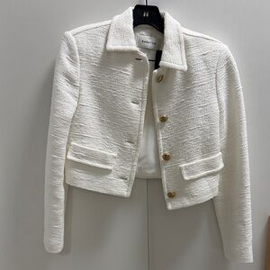 Babaton Women's Ivory Textured Blazer